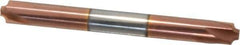 Accupro - 0.062" Radius, 1/4" Mill Diam, 4 Flute Solid Carbide Corner Rounding End Mill - Double End, TiCN Finish, 2-1/2" OAL, 1/4" Shank Diam - USA Tool & Supply