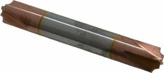 Accupro - 0.078" Radius, 3/8" Mill Diam, 4 Flute Solid Carbide Corner Rounding End Mill - Double End, TiCN Finish, 2-1/2" OAL, 3/8" Shank Diam - USA Tool & Supply