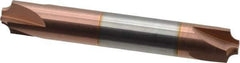 Accupro - 0.094" Radius, 3/8" Mill Diam, 4 Flute Solid Carbide Corner Rounding End Mill - Double End, TiCN Finish, 2-1/2" OAL, 3/8" Shank Diam - USA Tool & Supply