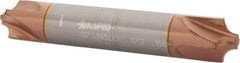 Accupro - 0.156" Radius, 1/2" Mill Diam, 4 Flute Solid Carbide Corner Rounding End Mill - Double End, TiCN Finish, 3" OAL, 1/2" Shank Diam - USA Tool & Supply