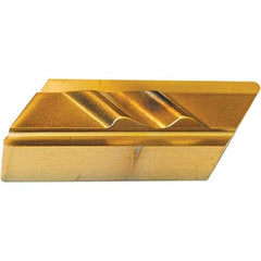 Tool-Flo - FLPR50.5, GP50 Grade Carbide Profiling Insert - TiN Finish, 55° Incl Angle, Parallelogram, 1/8" Thick, 0.005" Corner Radius - USA Tool & Supply