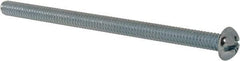 Value Collection - 1/4-20 UNC, 4" Length Under Head Slotted/Phillips Drive Machine Screw - Round Head, Grade J82 Steel, Zinc-Plated Finish, Without Washer - USA Tool & Supply
