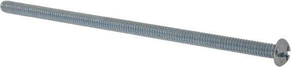 Value Collection - 1/4-20 UNC, 6" Length Under Head Slotted/Phillips Drive Machine Screw - Round Head, Grade J82 Steel, Zinc-Plated Finish, Without Washer - USA Tool & Supply