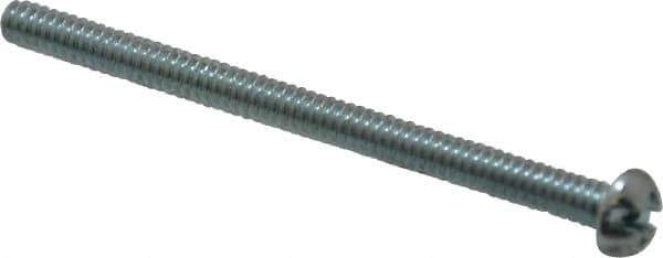 Value Collection - #6-32 UNC, 2" Length Under Head Slotted/Phillips Drive Machine Screw - Round Head, Grade J82 Steel, Zinc-Plated Finish, Without Washer - USA Tool & Supply