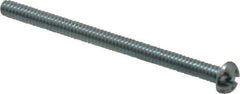 Value Collection - #6-32 UNC, 2" Length Under Head Slotted/Phillips Drive Machine Screw - Round Head, Grade J82 Steel, Zinc-Plated Finish, Without Washer - USA Tool & Supply
