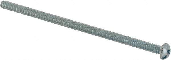 Value Collection - #6-32 UNC, 3" Length Under Head Slotted/Phillips Drive Machine Screw - Round Head, Grade J82 Steel, Zinc-Plated Finish, Without Washer - USA Tool & Supply