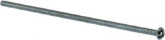 Value Collection - #6-32 UNC, 4" Length Under Head Slotted/Phillips Drive Machine Screw - Round Head, Grade J82 Steel, Zinc-Plated Finish, Without Washer - USA Tool & Supply
