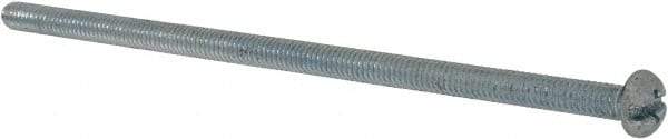 Value Collection - #8-32 UNC, 4" Length Under Head Slotted/Phillips Drive Machine Screw - Round Head, Grade J82 Steel, Zinc-Plated Finish, Without Washer - USA Tool & Supply