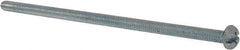 Value Collection - #8-32 UNC, 4" Length Under Head Slotted/Phillips Drive Machine Screw - Round Head, Grade J82 Steel, Zinc-Plated Finish, Without Washer - USA Tool & Supply