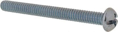 Value Collection - 1/4-20 UNC, 2-1/2" Length Under Head Slotted/Phillips Drive Machine Screw - Round Head, Grade J82 Steel, Zinc-Plated Finish, Without Washer - USA Tool & Supply