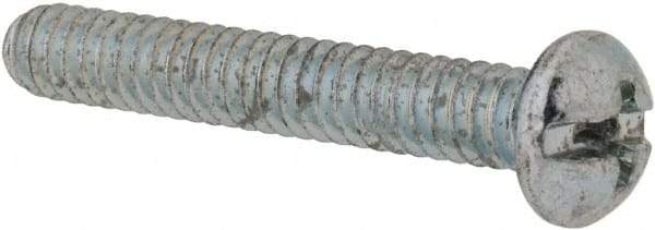 Value Collection - #10-24 UNC, 1-1/4" Length Under Head Slotted/Phillips Drive Machine Screw - Round Head, Grade 2 Steel, Zinc-Plated Finish, Without Washer - USA Tool & Supply