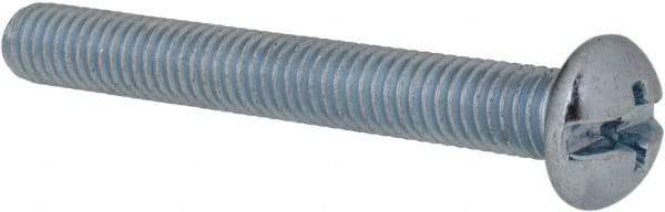 Value Collection - #10-32 UNF, 1-1/2" Length Under Head Slotted/Phillips Drive Machine Screw - Round Head, Grade 2 Steel, Zinc-Plated Finish, Without Washer - USA Tool & Supply