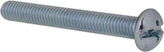 Value Collection - #10-32 UNF, 1-1/2" Length Under Head Slotted/Phillips Drive Machine Screw - Round Head, Grade 2 Steel, Zinc-Plated Finish, Without Washer - USA Tool & Supply