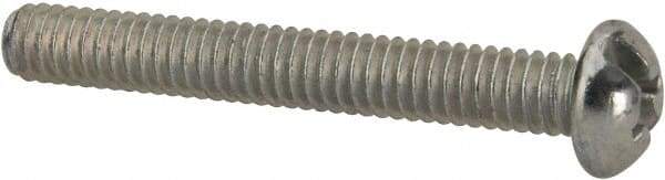 Value Collection - #8-32 UNC, 1-1/4" Length Under Head Slotted/Phillips Drive Machine Screw - Round Head, Grade J82 Steel, Zinc-Plated Finish, Without Washer - USA Tool & Supply