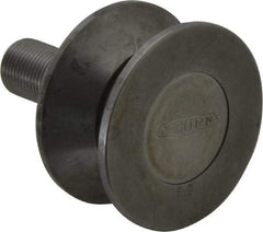 Osborn International - 2-1/2" Roller Diam x 1-5/16" Width, 3/4" Stud Diam x 1-3/4" Length, V Grooved Concentric Stud - Steel, 7/8" Thread Length, 3/4-16 Thread, 3-1/16" OAL, 1,100 Lb Dynamic Cap - USA Tool & Supply