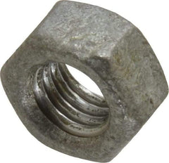 Value Collection - 5/16-18 UNC Steel Right Hand Hex Nut - 1/2" Across Flats, 17/64" High, Hot Dipped Galvanized Finish - USA Tool & Supply