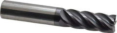 ProMax - 1/2", 1-1/4" LOC, 1/2" Shank Diam, 3" OAL, 5 Flute, Solid Carbide Square End Mill - Single End, AlTiN Finish, Spiral Flute, 40° Helix, Centercutting, Right Hand Cut, Right Hand Flute, Series 112 - USA Tool & Supply
