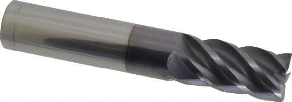 ProMax - 5/8", 1-1/4" LOC, 5/8" Shank Diam, 3-1/2" OAL, 5 Flute, Solid Carbide Square End Mill - Single End, AlTiN Finish, Spiral Flute, 40° Helix, Centercutting, Right Hand Cut, Right Hand Flute, Series 112 - USA Tool & Supply