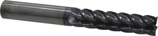 Niagara Cutter - 5/8", 2-1/2" LOC, 5/8" Shank Diam, 5" OAL, 5 Flute, Solid Carbide Square End Mill - Single End, TiAlN Finish, Spiral Flute, 45° Helix, Centercutting, Right Hand Cut, Right Hand Flute, Series S545 - USA Tool & Supply