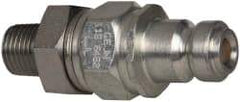 CEJN - 1/4 NPT Hydraulic Hose Male Pipe Thread Nipple - 14,500 psi, 1.56 GPM, 115 Hose Size, Series 115 - USA Tool & Supply