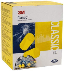 3M - Disposable, Corded, 29 dB, Barrel Earplugs - Yellow, 500 Pairs - USA Tool & Supply