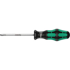 Wera - #1 Point, 3-1/8" Blade Length Posidrive Screwdriver - 298mm OAL - USA Tool & Supply