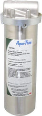 3M Aqua-Pure - 3/4 Inch Pipe, FNPT End Connections, 9-3/4 Inch Long Cartridge, 12.03 Inch Long, Cartridge Filter Housing without Pressure Relief - 1 Cartridge, 1-10 Max GPM Flow Rate, 300 psi Max Working Pressure, 304 Grade, Standard Housing - USA Tool & Supply