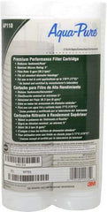 3M Aqua-Pure - 2-1/2" OD, 5µ, Cellulose Fiber Graded-Density Cartridge Filter - 9-3/4" Long, Reduces Dirt & Rust - USA Tool & Supply