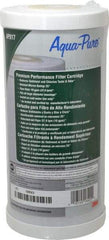 3M Aqua-Pure - 4-1/2" OD, 25µ, Large Diameter Carbon Cartridge Filter - 9-3/4" Long, Reduces Sediments, Tastes, Odors & Chlorine - USA Tool & Supply