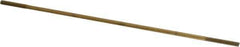 Made in USA - 12" Long, 1/4-20 Thread, Float Valve Rod - Brass, 1/2" Thread Length - USA Tool & Supply