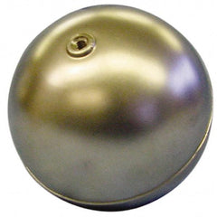 Made in USA - 2-3/8" Diam, Spherical, Internal Connection, Metal Float - 1/4-20 Thread, Copper, 25 Max psi, 24 Gauge - USA Tool & Supply