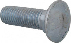 Value Collection - 5/8-11 UNC 2" Length Under Head, Standard Square Neck, Carriage Bolt - Grade 5 Steel, Zinc-Plated Finish - USA Tool & Supply