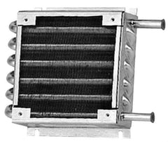 Lytron - 3/8" Tube OD, 1 Fan Mount, Liquid-To-Air Stainless Steel Tubed Process Equipment Heat Exchanger - Deionized Water Cooler, Corrosive Liquid Cooler, 5.8" High x 7.8" Wide x 1.8" Deep, 1,140 BTU/Hr, 400°F Max - USA Tool & Supply