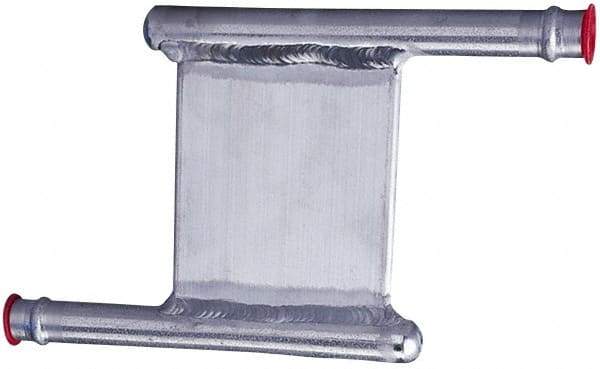 Lytron - 2" Long x 2" High, Beaded Connection Aluminum Tube Cold Plate - 3/8 OD Tube, Z Fluid Path Fluid Path, Ethylene Glycol & Water Mixture EGW Cooling, 0.13" Thick - USA Tool & Supply