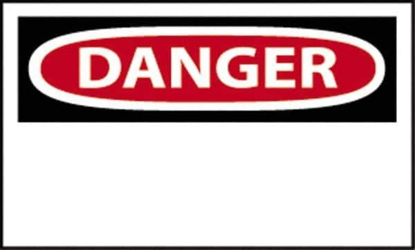 NMC - "Danger", 10" Long x 14" Wide, Fiberglass Safety Sign - Rectangle, 0.095" Thick, Use for Accident Prevention - USA Tool & Supply