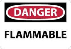 NMC - Danger - Flammable, Fiberglass Fire Sign - 14" Wide x 10" High - USA Tool & Supply