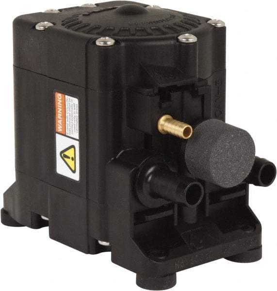 FloJet - 1/2" NPT, Nonmetallic, Air Operated Diaphragm Pump - Santoprene Diaphragm, Polypropylene Housing - USA Tool & Supply