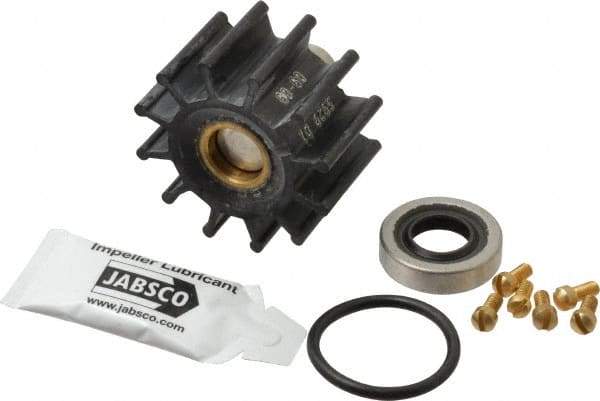 Jabsco - Neoprene Impeller Kit Repair Part - Contains Impeller, Seal, Gasket, For Use with Jabsco Model 11810-0003 Flexible Impeller Pump Motors - USA Tool & Supply