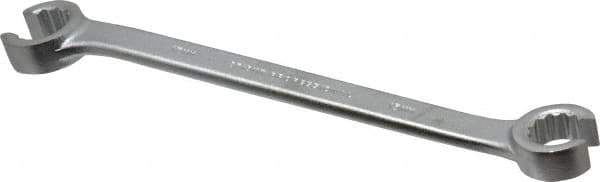 Proto - 15 x 17mm, Chrome Finish, Open End Flare Nut Wrench - 12 Points, 8" OAL, Steel, Double End Head - USA Tool & Supply