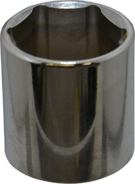 Proto - 3/8" Drive, Standard Hand Socket - 6 Points, 1-5/16" OAL, Chrome Vanadium, Chrome Finish - USA Tool & Supply