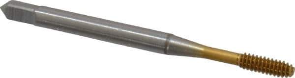 OSG - #4-40 UNC H5 Thread Limit Modified Bottoming Thread Forming Tap - Cobalt, TiN Finish, 1-7/8" OAL, 9/16" Thread Length, Right Hand Thread, Series HY-PRO NRT - Exact Industrial Supply