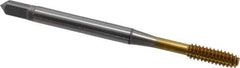 OSG - #6-32 UNC H5 Thread Limit Modified Bottoming Thread Forming Tap - Cobalt, TiN Finish, 2" OAL, 11/16" Thread Length, Right Hand Thread, Series HY-PRO NRT - USA Tool & Supply