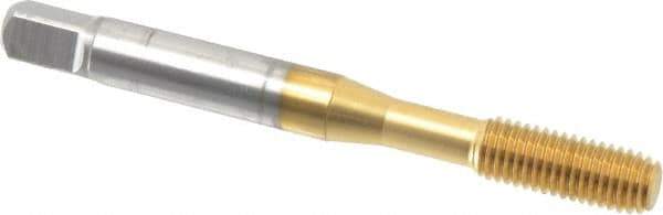 OSG - 1/4-28 UNF H6 Thread Limit Modified Bottoming Thread Forming Tap - Cobalt, TiN Finish, 2-1/2" OAL, 1" Thread Length, Right Hand Thread, Series HY-PRO NRT - Exact Industrial Supply
