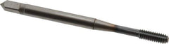 OSG - #5-40 UNC H3 Thread Limit Bottoming Thread Forming Tap - Powdered Metal High Speed Steel, TiCN Finish, 1-15/16" OAL, 5/8" Thread Length, Right Hand Thread, Series EXOTAP NRT - Exact Industrial Supply