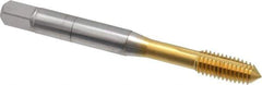 OSG - M6x1.00 Metric Coarse D8 Thread Limit Plug Thread Forming Tap - Cobalt, TiN Finish, 2-1/2" OAL, 1" Thread Length, Right Hand Thread, Series HY-PRO NRT - USA Tool & Supply