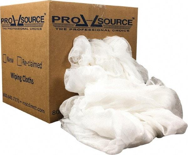 PRO-SOURCE - 55 Piece, Lint Free White Cheesecloth - 36 Inch Long x 30 Inch Wide Sheet, Washed, Box - USA Tool & Supply