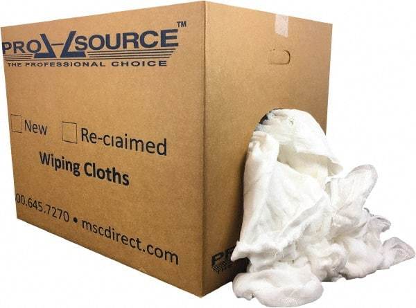 PRO-SOURCE - 500 Piece, Lint Free White Cheesecloth - 36 Inch Long x 30 Inch Wide Sheet, Washed, Box - USA Tool & Supply