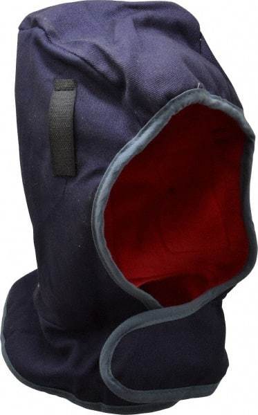 OccuNomix - Universal Size, Navy Blue, Underneath Hard Hat Winter Liner - Shoulder Cape Length, 3 Layer - USA Tool & Supply