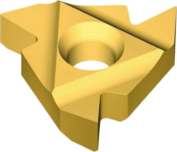 Vargus - 4IR Internal Right Hand 7-5 Partial Profile 60° Laydown Threading Insert - Grade VKX, TiN Coated Carbide, 12.7mm Inscribed Circle - USA Tool & Supply