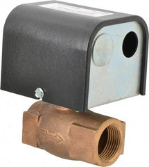 McDonnell & Miller - 150 psi, Brass Housing, General Purpose Flow Switch - 15 Flow Set Point, 1.5 to 15 GPM - USA Tool & Supply